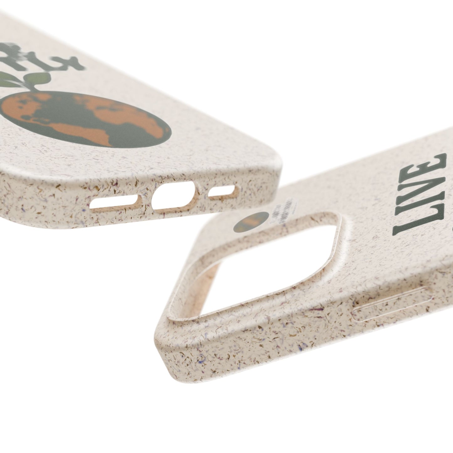 Eco-Friendly Phone Case, Biodegradable Phone Cover, Earth-Friendly Case, Sustainable Gift, Live Gently Design, Green Lifestyle Accessory