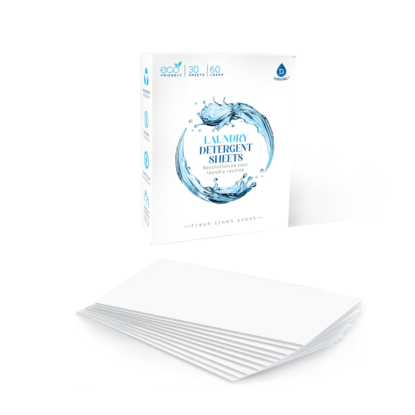 Natural Laundry Detergent Sheets ,Eco Friendly– Fresh Linen Scent-0