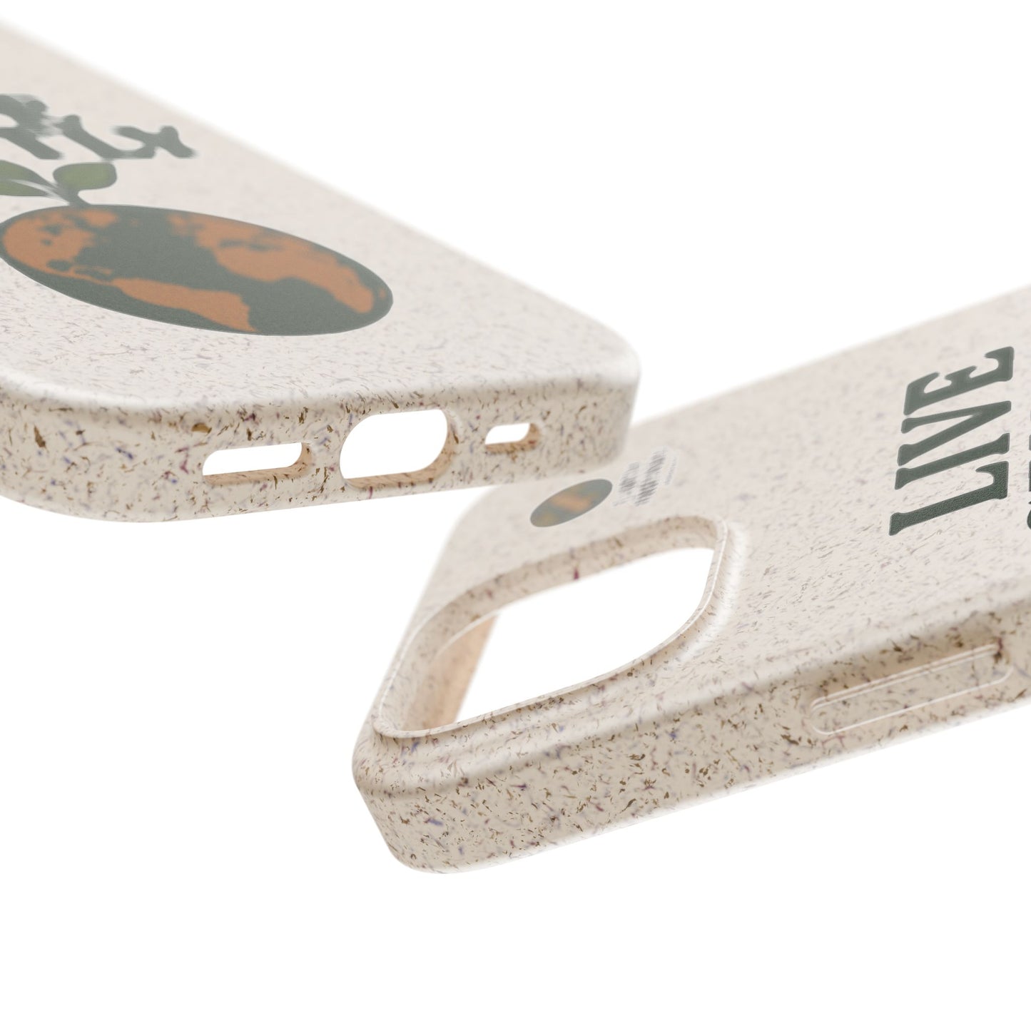 Eco-Friendly Phone Case, Biodegradable Phone Cover, Earth-Friendly Case, Sustainable Gift, Live Gently Design, Green Lifestyle Accessory