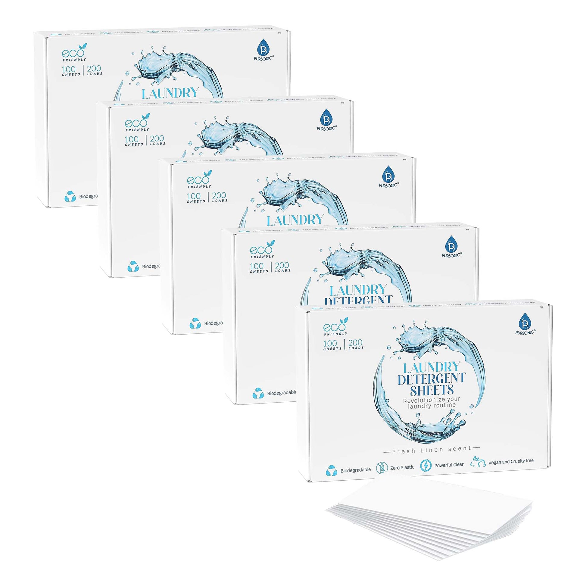 Natural Laundry Detergent Sheets ,Eco Friendly– Fresh Linen Scent-6